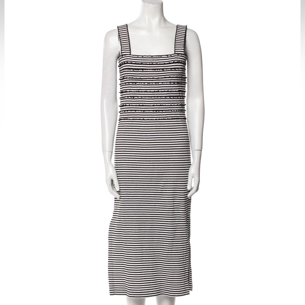 Never Worn, 2, Derek Lam 10 Crosby, Midi, Stripe, black/gold/white, ribbed